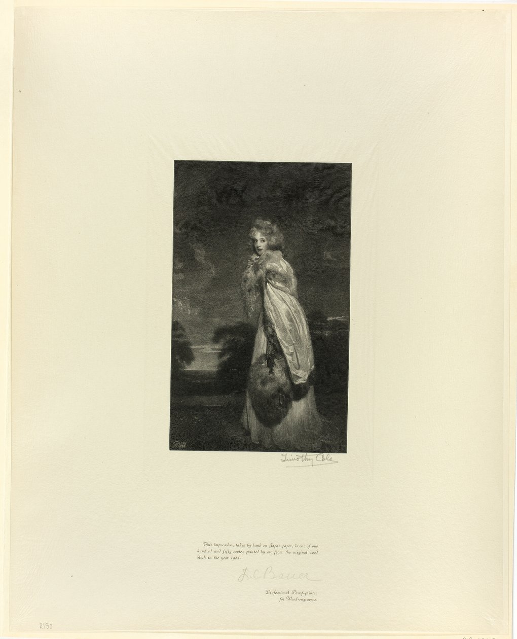 Lady Derby (Miss Farren), aus Old English Masters von Timothy Cole