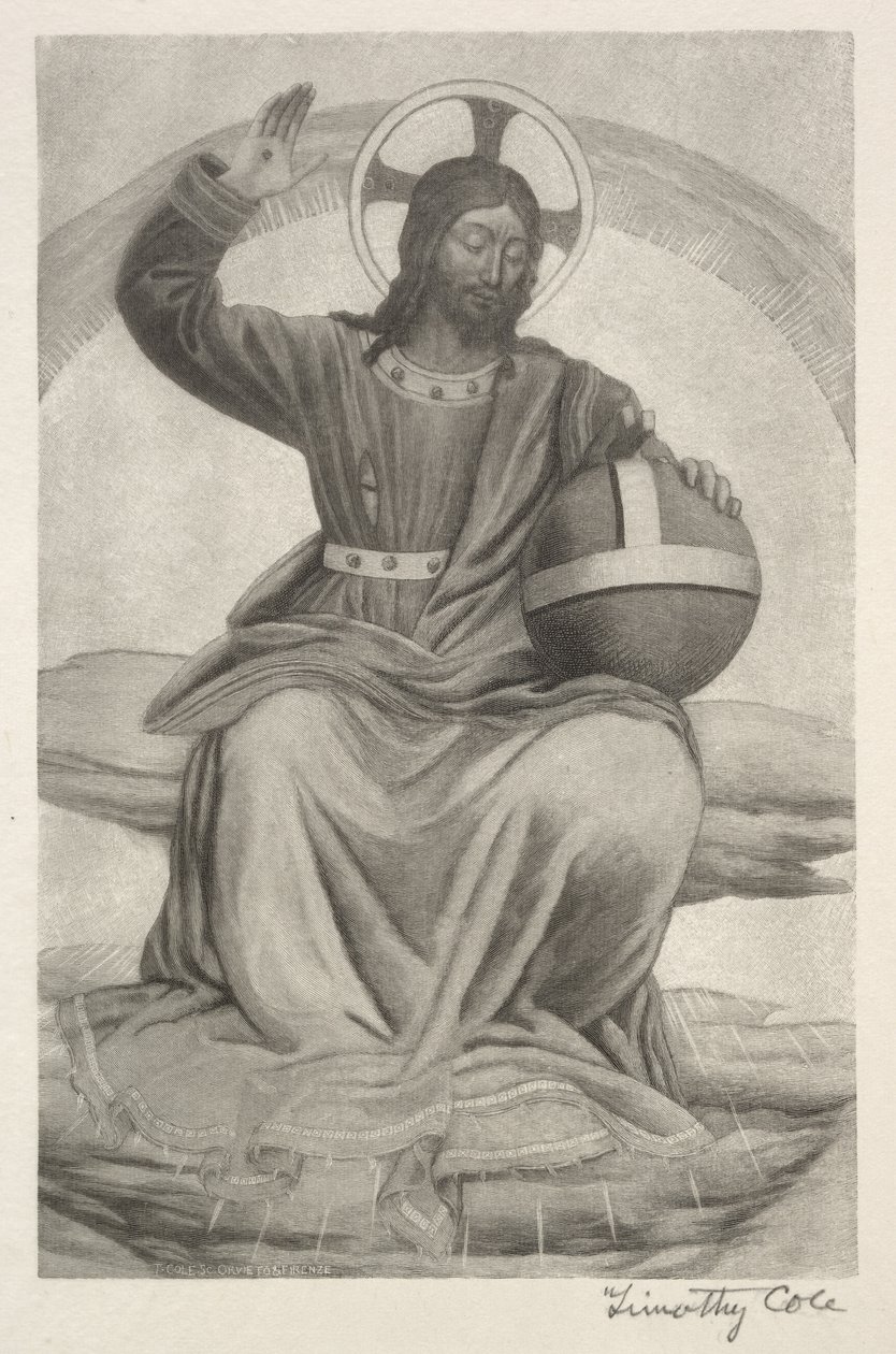 Alte italienische Meister: Christus auf dem Thron, 1888-1892 von Timothy Cole