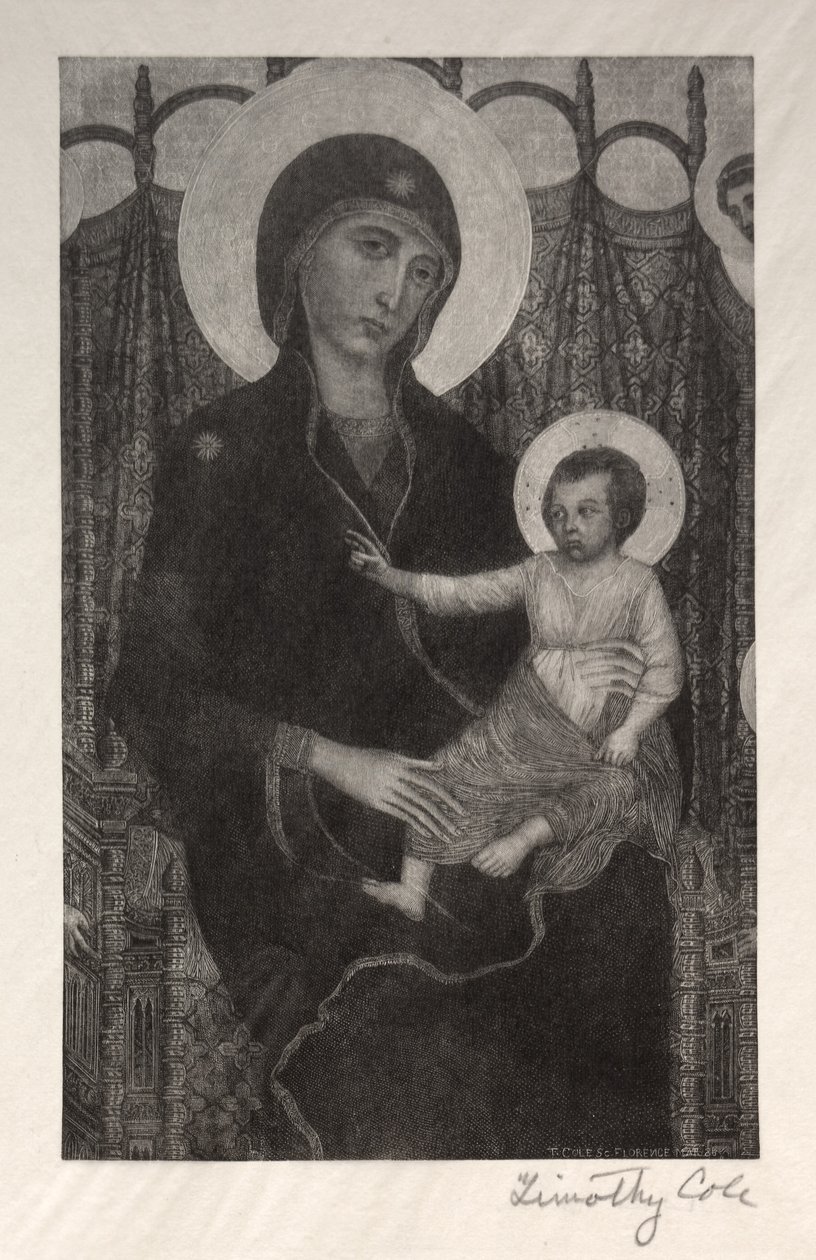 Alte italienische Meister: Madonna mit Kind, 1885 von Timothy Cole