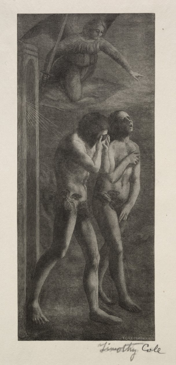 Alte italienische Meister: Die Vertreibung aus dem Paradies, 1888 von Timothy Cole