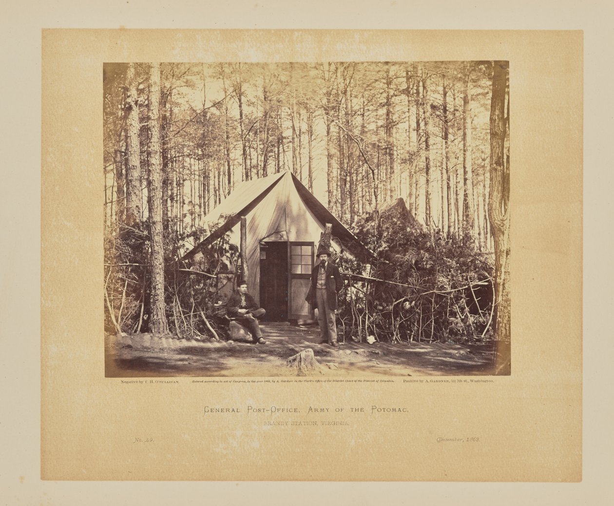 Hauptpostamt, Armee des Potomac, Brandy Station, Virginia von Timothy H. OSullivan