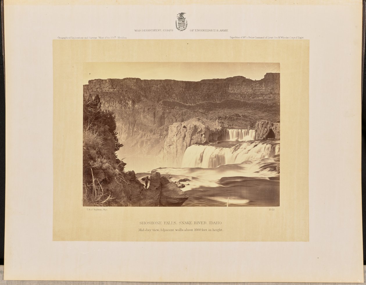 Shoshone Falls, Snake River, Idaho. Mittagsansicht, angrenzende Felswände etwa 1000 Fuß hoch von Timothy H. O