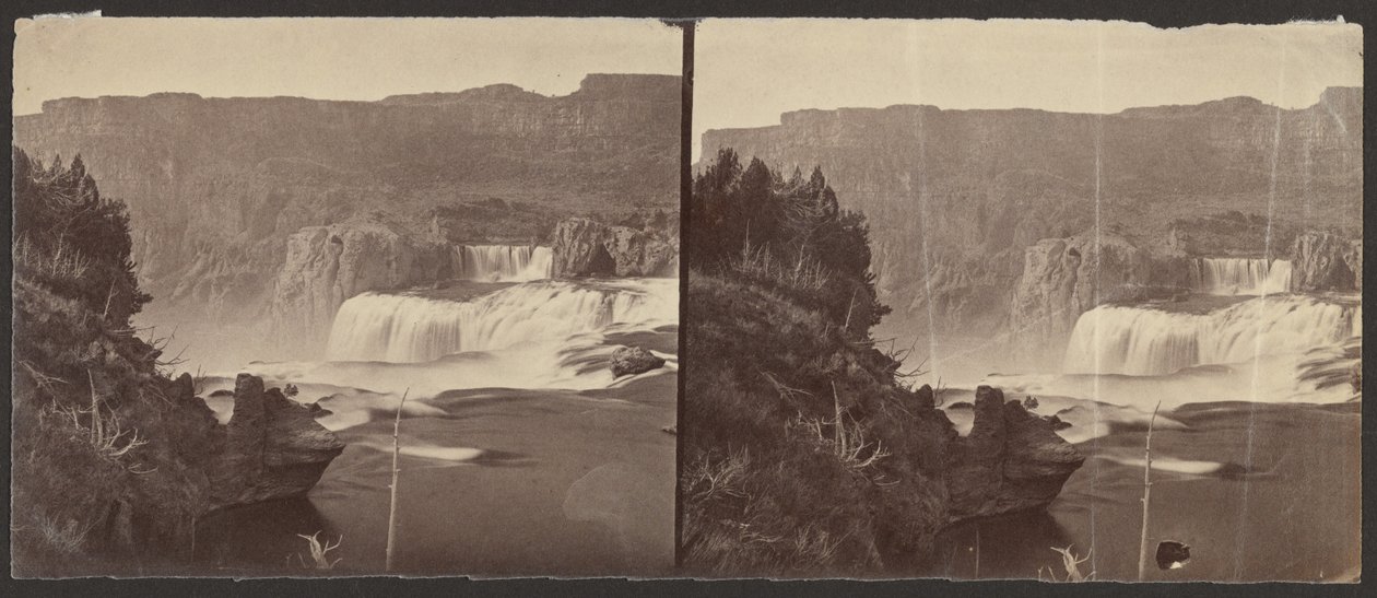 [Shoshone-Fälle, Snake River, Idaho, Mittagsansicht, angrenzende Wände etwa 1,000 Fuß hoch] von Timothy H. O