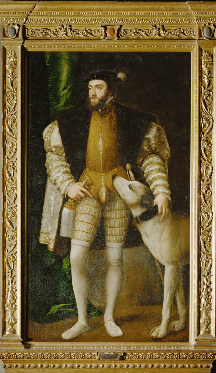 Kaiser Karl V. und Hund von Titian (c.1488 1576)