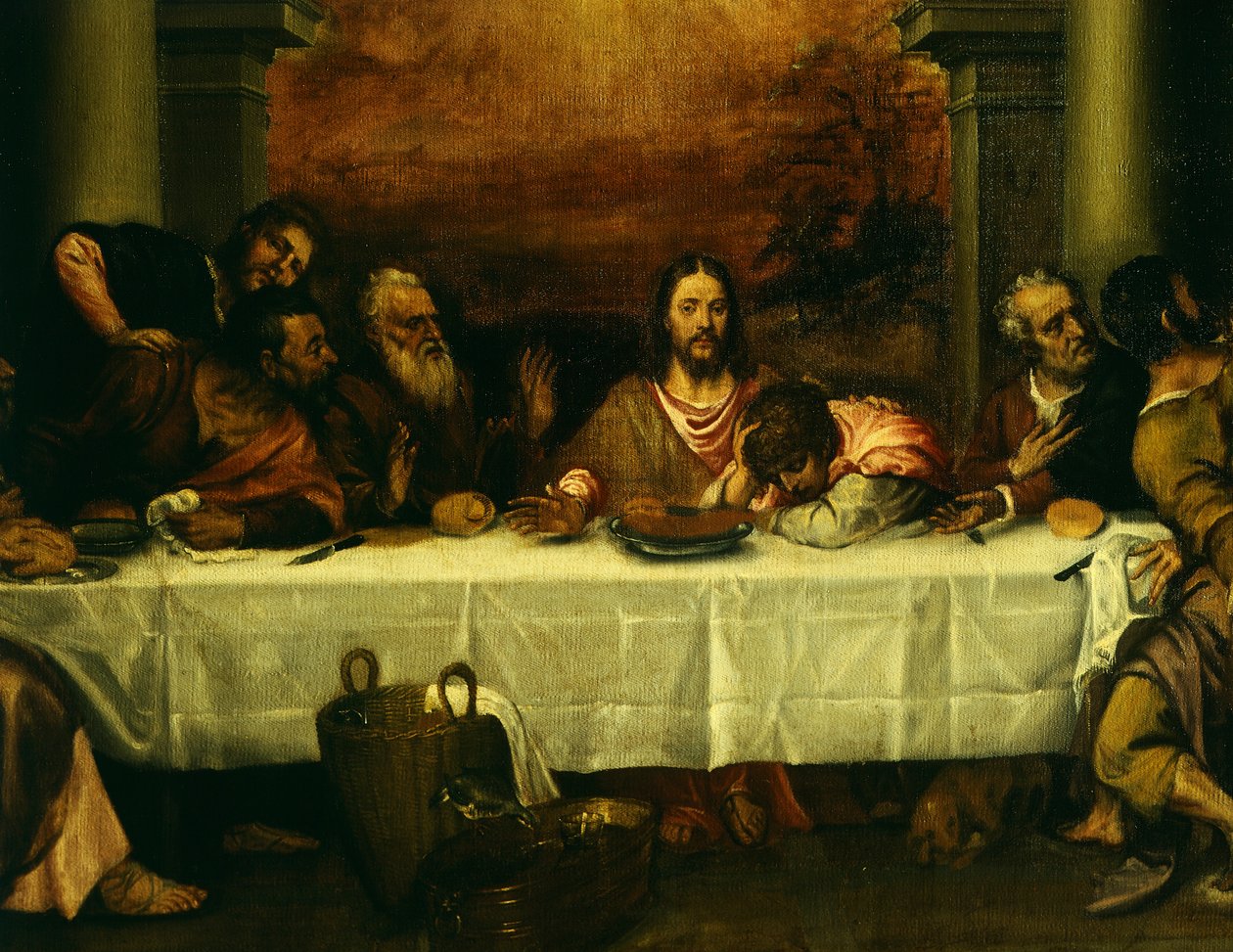 Das letzte Abendmahl (Detail) von Titian (c.1488 1576)