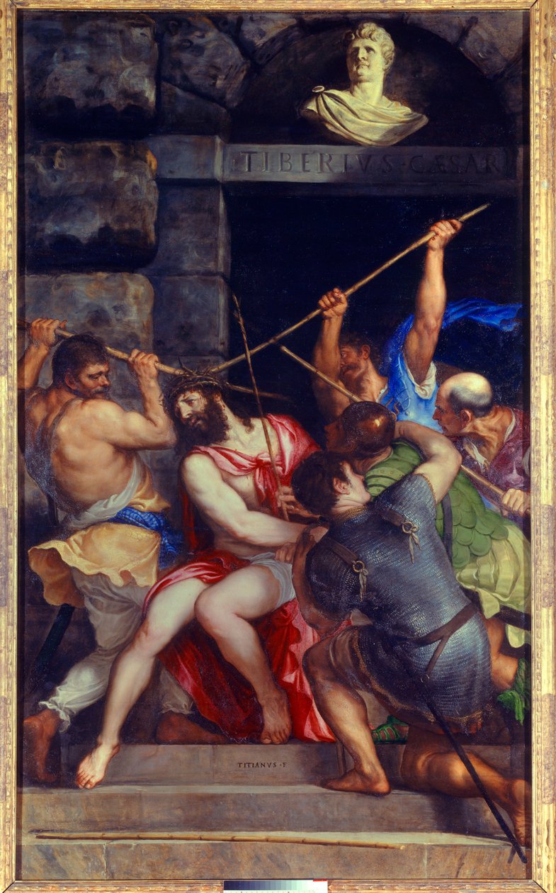 Christus mit Dornenkrone von Tiziano Vecelli