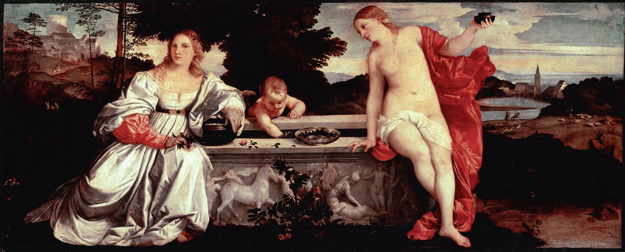Heilige und weltliche Liebe von Tiziano Vecelli