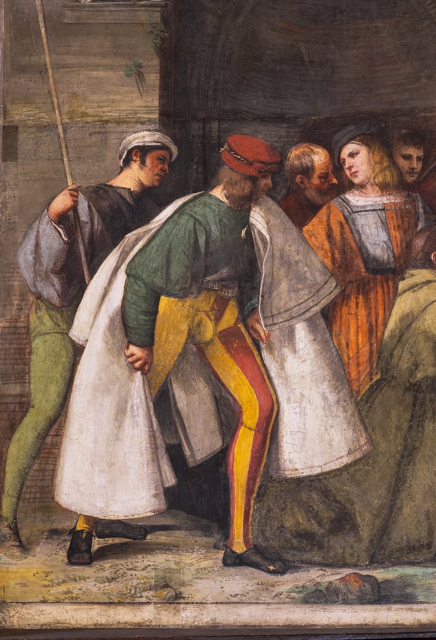 Das Baby verkündet die Unschuld der Mutter, Nordwand (Detail) von Titian (c.1488 1576)