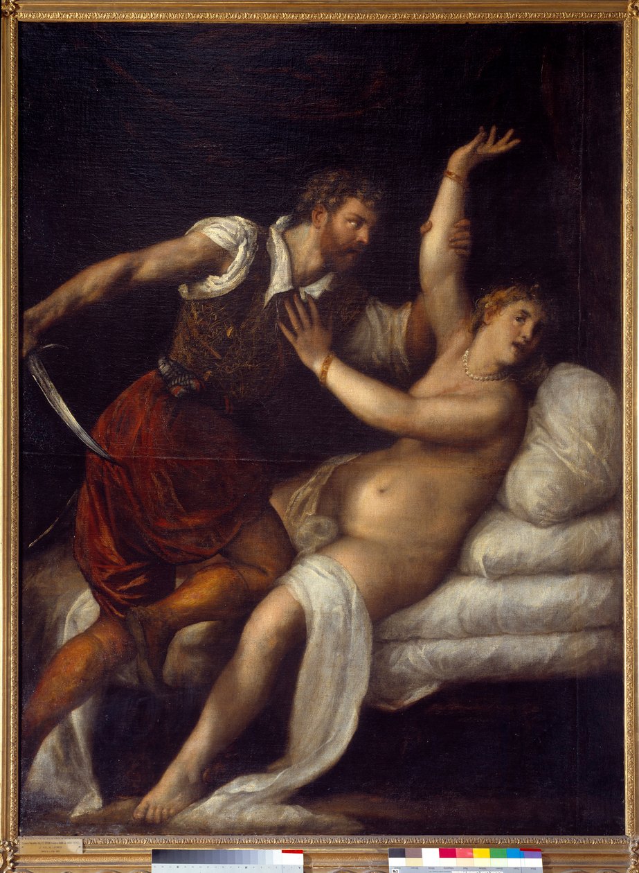 Die Vergewaltigung der Lucretia oder Tarquin und Lucretia von Tiziano Vecelli