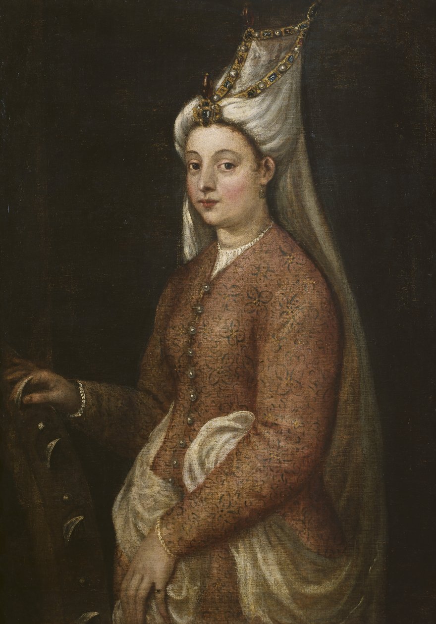 Cameria, Tochter von Suleiman dem Prächtigen, als heilige Katharina, ca. 1560 von Tiziano Vecelli