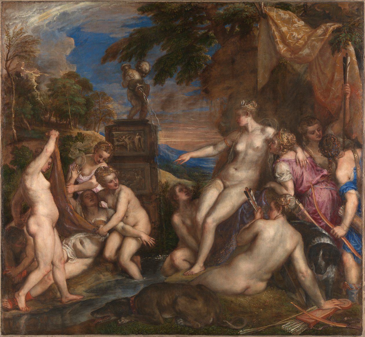 Diana und Kallisto, 1556-1559 von Titian