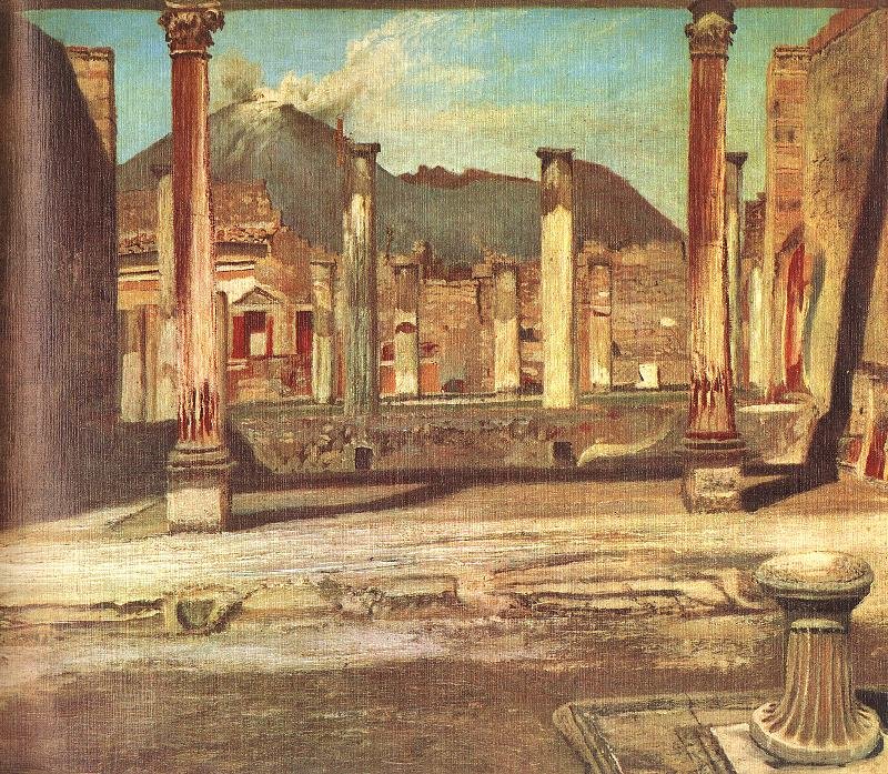 Pompeji, Haus des Chirurgen mit dem Vesuv von Tivadar Kosztka Csontvary