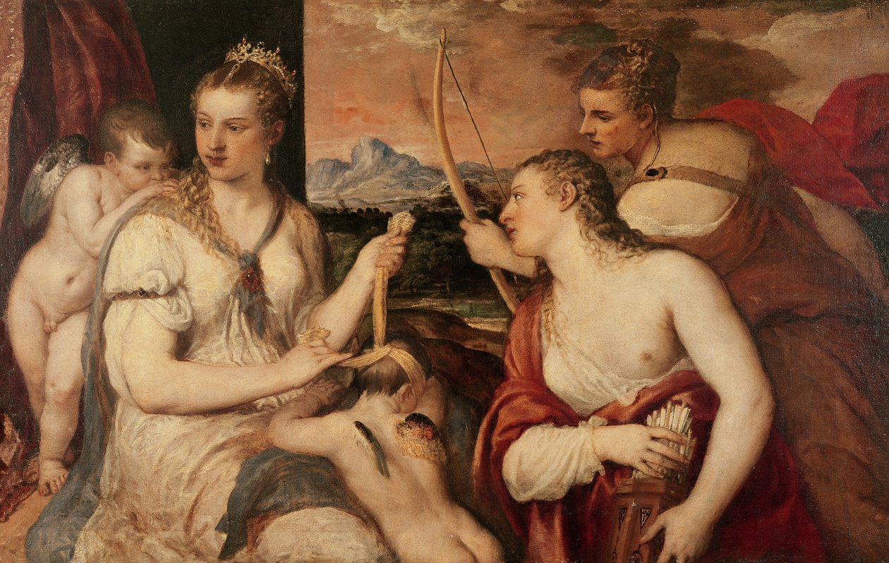 Die Erziehung des Amor, ca. 1565 von Tiziano Vecelli