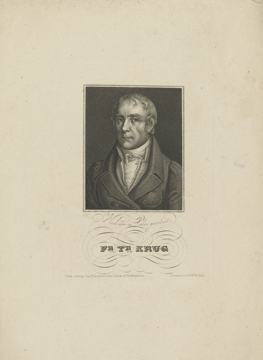 Porträt von Wilhelm Traugott Krug 1770-1842, 1828-1829 von Tobias Falcke