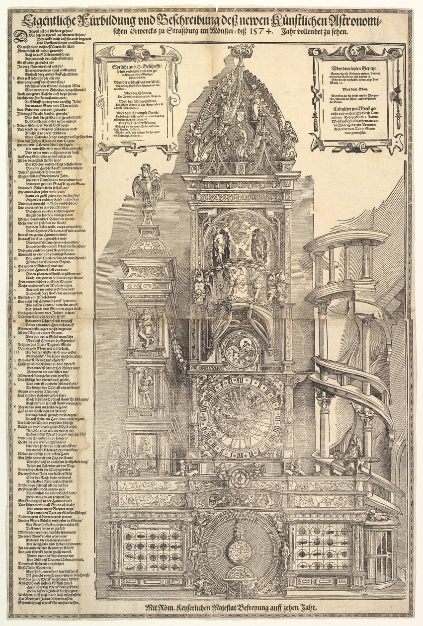 Astronomische Uhr im Straßburger Münster, 1574 von Tobias Stimmer