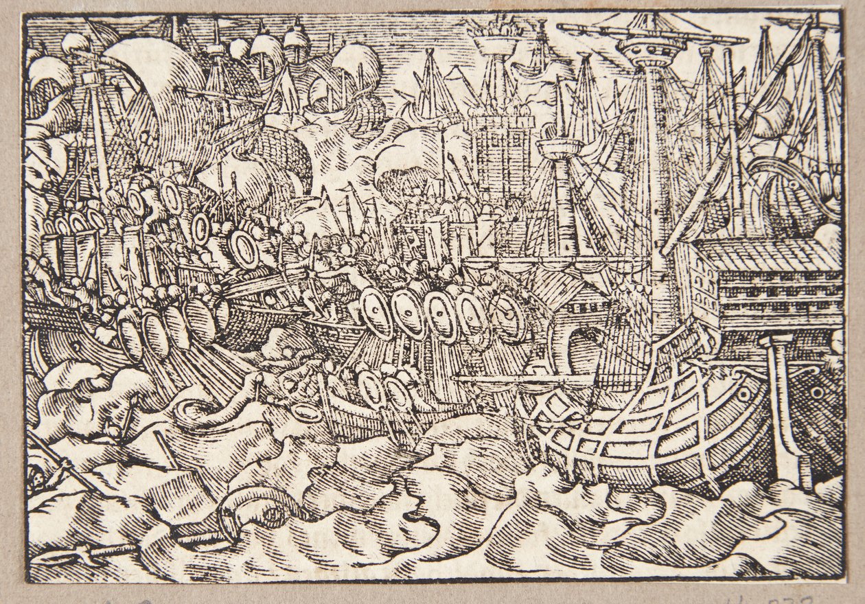 Gaius Duillius siegt in einer Seeschlacht über die Karthager von Tobias Stimmer