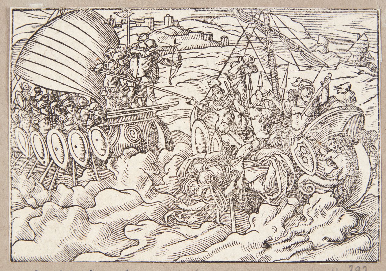 Theoxena und ihre Familie sterben auf See von Tobias Stimmer