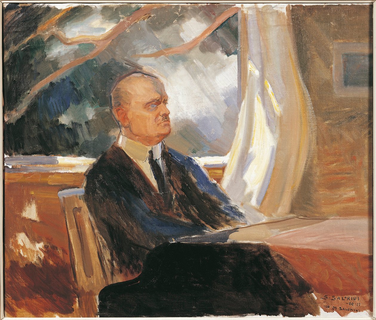 Finnland, Turku, Porträt von Jean Christian Julius Sibelius von Toivo Santeri Salokivi