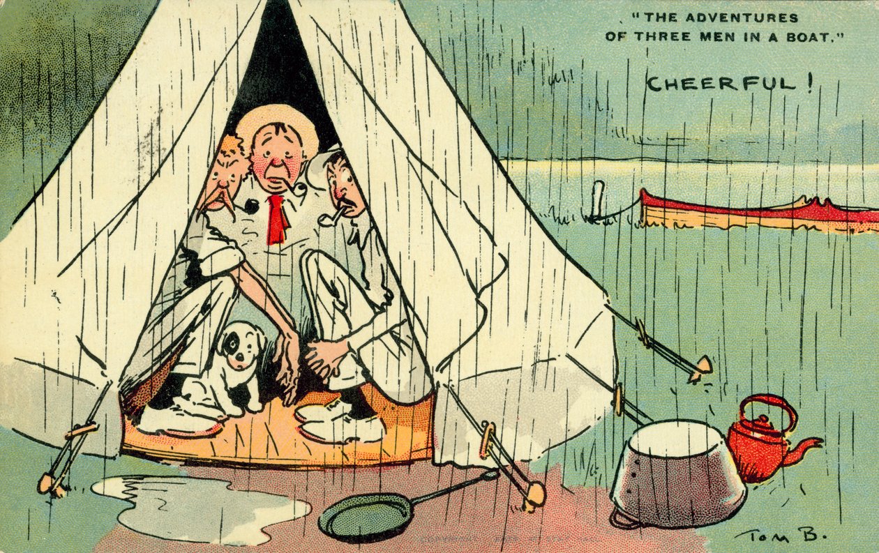 Drei Männer in einem Boot von Tom Browne