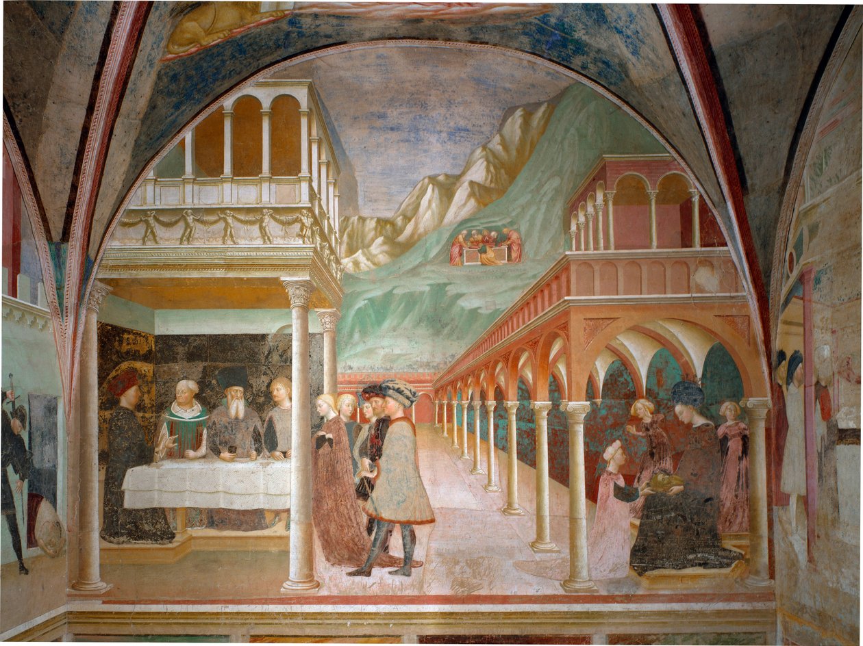Zyklus des Lebens von Johannes dem Täufer: „Das Bankett des Herodes“ von Tommaso Masolino da Panicale