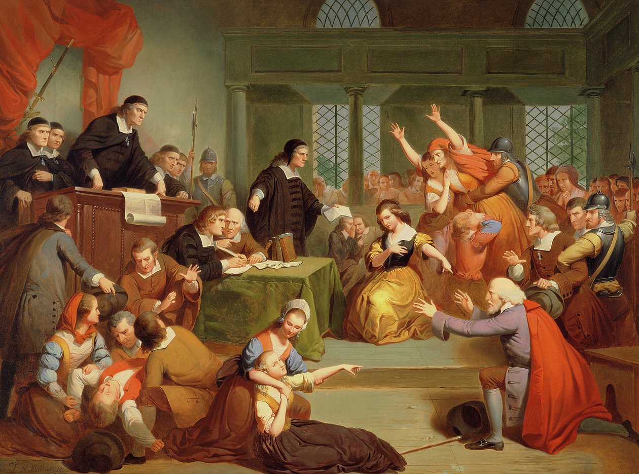 Der Prozess gegen George Jacobs, 5. August 1692 von Tompkins Harrison Matteson
