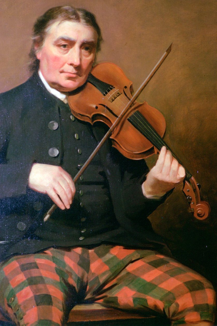 Porträt von Niel Gow, Blair Castle, Blair Atholl, Perthshire, Schottland von Tony Evans