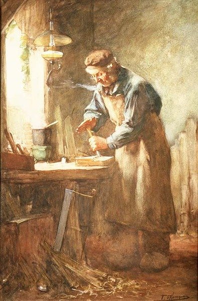 Die Werkstatt des Zimmermanns von Tony Lodewijk George Offermans