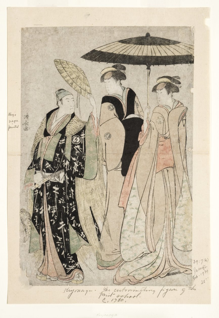 Schauspieler im Stück Oakinai Hiruga kojima, Nakamura Theater, XI1784, 1784 von Torii Kiyonaga