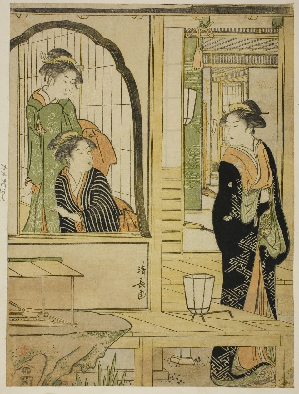 Parodie auf Prinzessin Joruri und Ushiwakamaru von Torii Kiyonaga