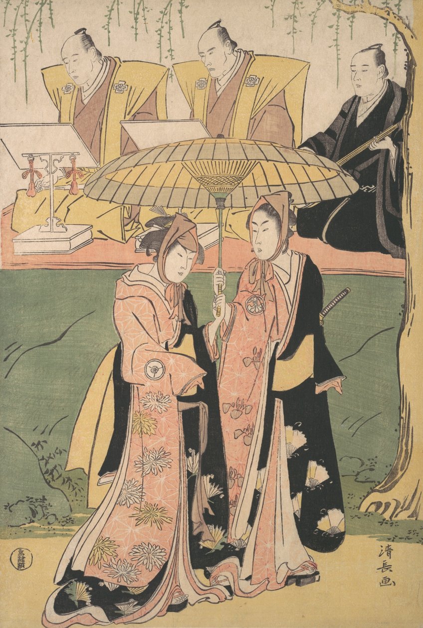 Szene aus einem Shosa-Akt, ca. 1788 von Torii Kiyonaga