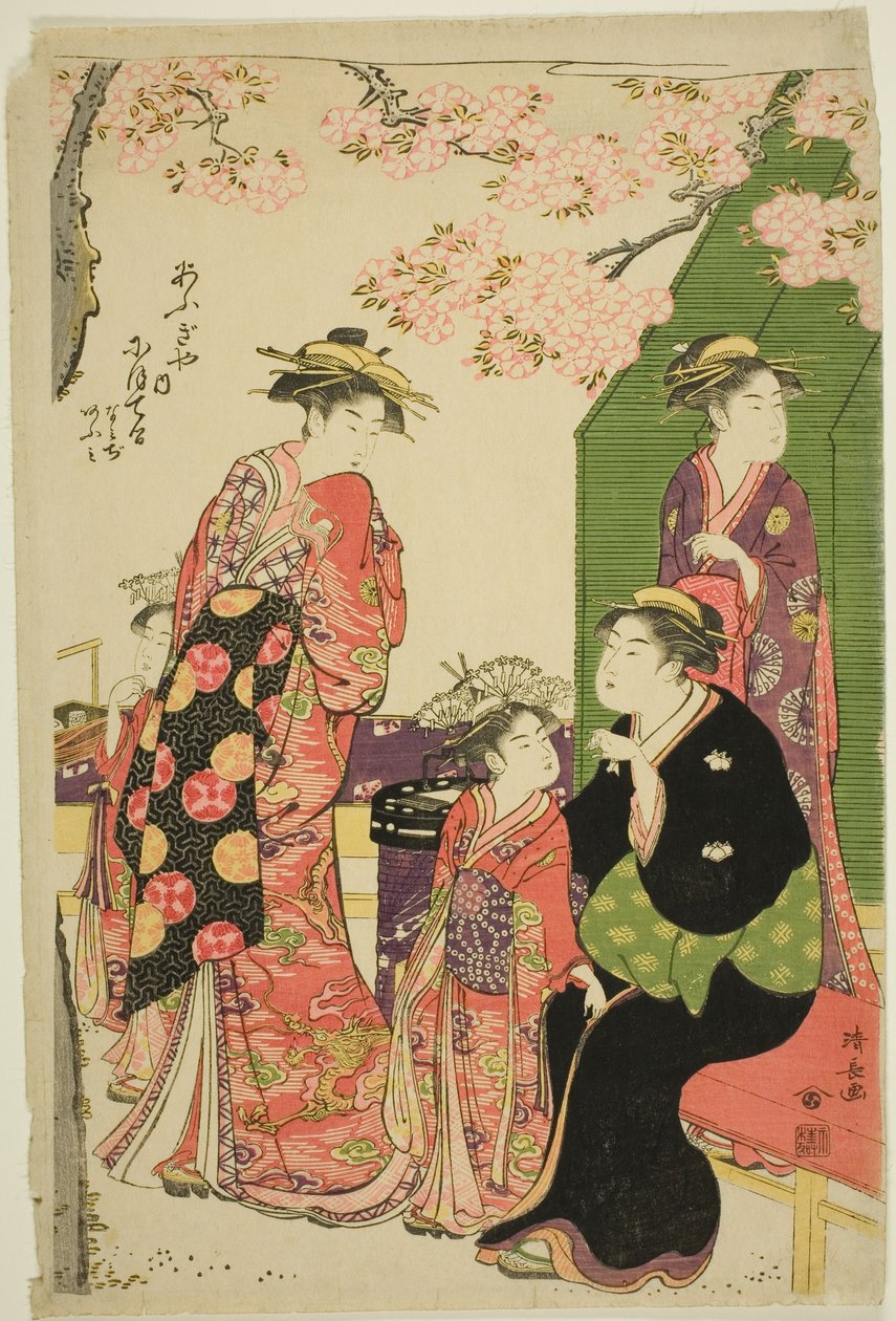 Die Kurtisanen Nioteru, Namiji und Omi von Ogiya von Torii Kiyonaga
