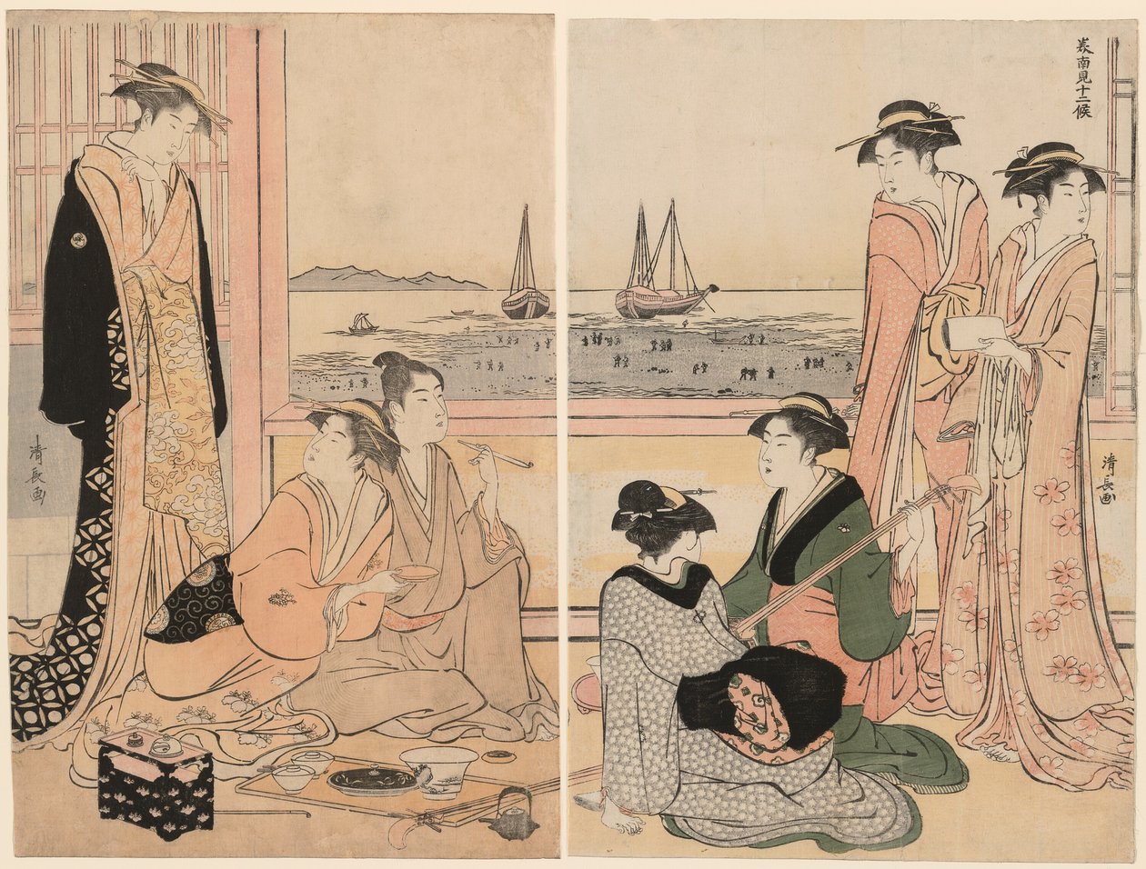 Der vierte Monat, aus der Serie "Zwölf Monate im Süden (Minami juni ko)" von Torii Kiyonaga