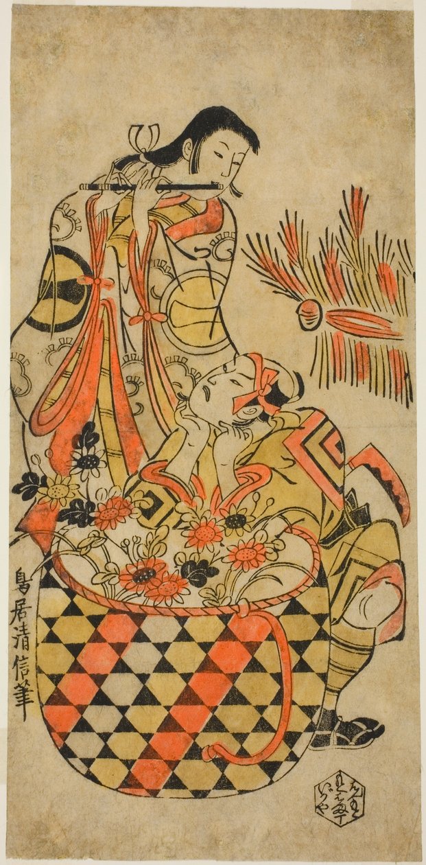 Die Schauspieler Ichikawa Danjuro II und Ichikawa Monnosuke I von Torii Kiyonobu I