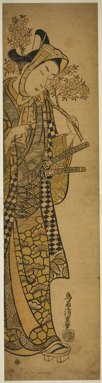 Der Schauspieler Sanogawa Ichimatsu I als junger Mann von Torii Kiyoshige