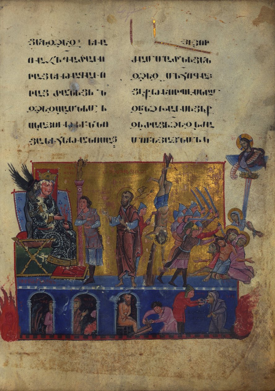 Christus sagt das Leiden der Apostel voraus von Toros Roslin