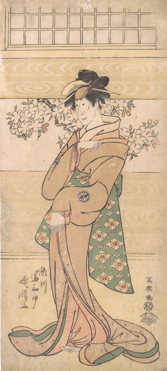 Schauspieler Segawa Tomisaburo II als Geisha Asaka, 1794-95 von Toshusai Sharaku