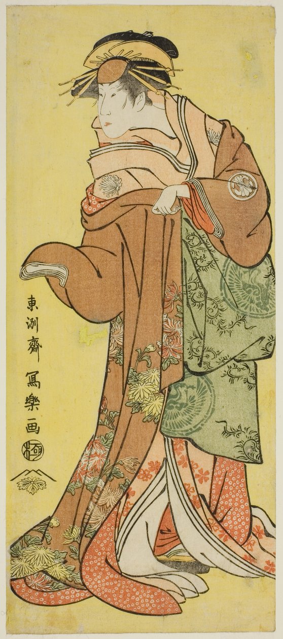 Segawa Kikunojo III in der Rolle der Kurtisane Katsuragi von Toshusai Sharaku