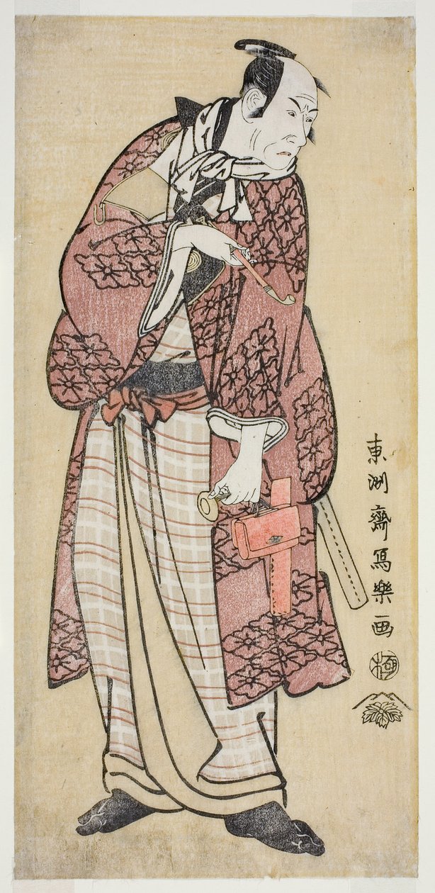 Der Schauspieler Matsumoto Koshiro IV als der wohlhabende Tölpel aus Yamato, tatsächlich Magoemon aus dem Dorf Ninokuchi von Toshusai Sharaku