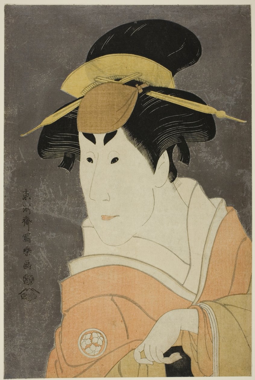 Der Schauspieler Osagawa Tsuneyo II als Osan, Ippei’s ältere Schwester von Toshusai Sharaku
