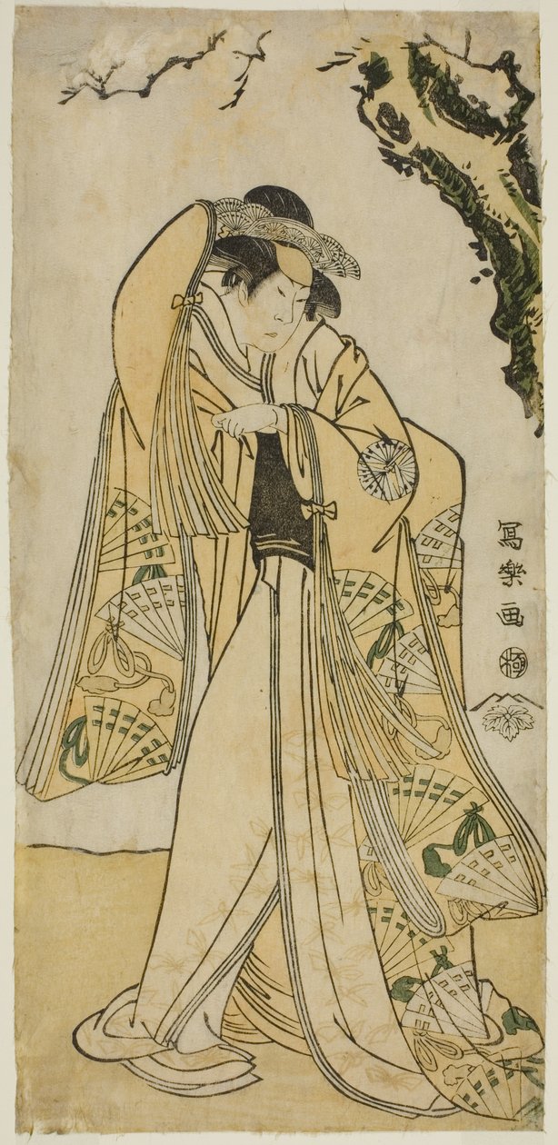 Der Schauspieler Sakakiyama Sangoro als Prinzessin Odae, die Tochter des Seniorregenten Michinaga von Toshusai Sharaku