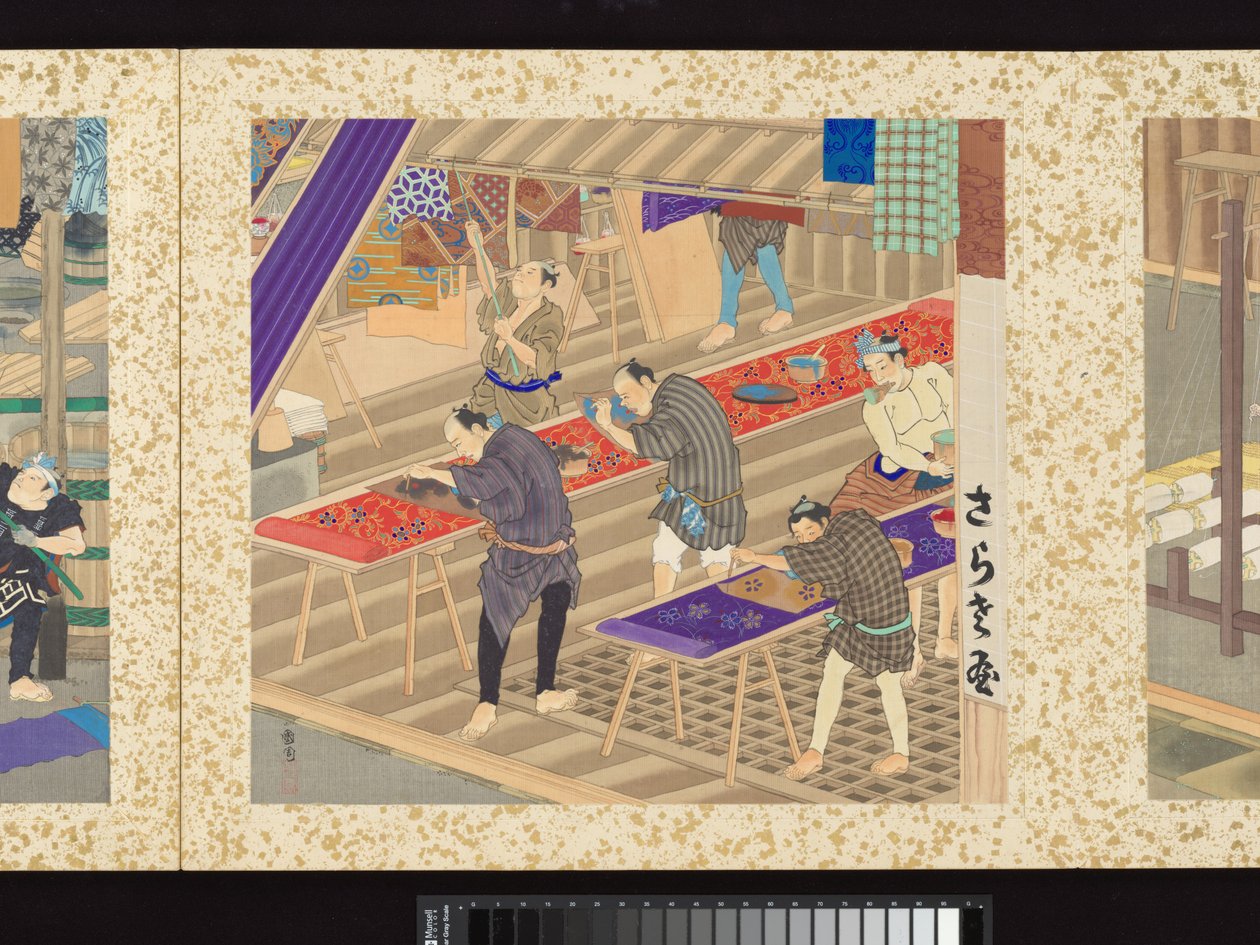 Handwerker, Schönheiten und jährliche Ereignisse von Toyohara Kunichika