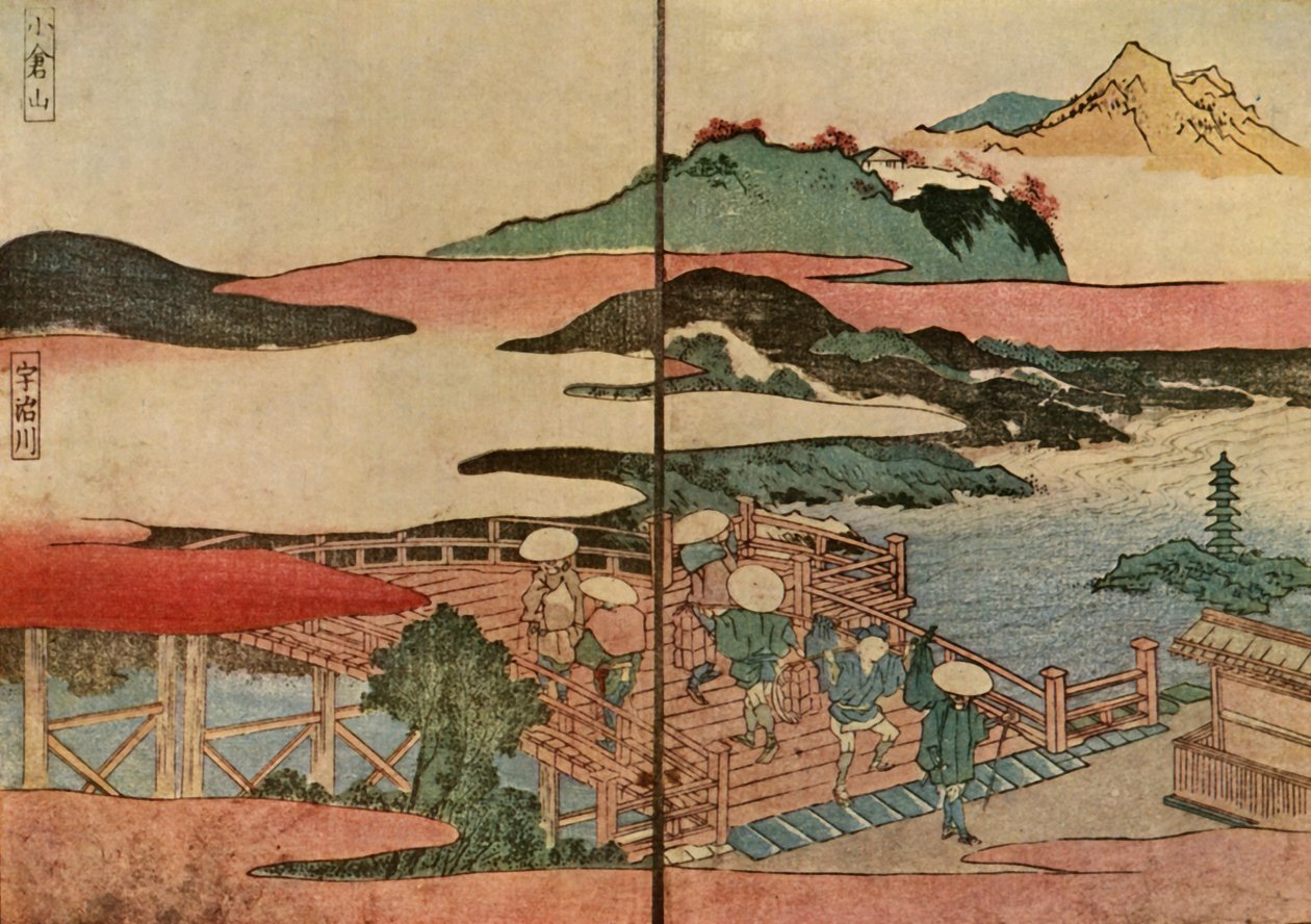 Berg Ogura und der Uji-Fluss, 1824, 1924 von Toyota Hokkei