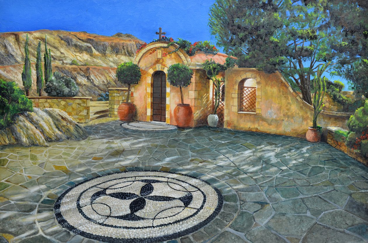 Kapelle Lyndos, Rhodos, Griechenland, 2024 von Trevor Neal