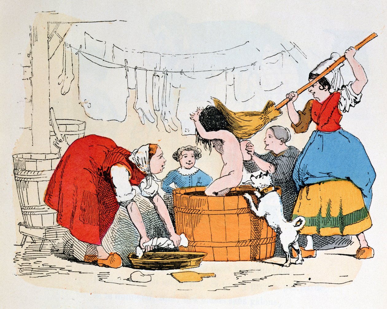 Das Zwangsbad, Illustration für 