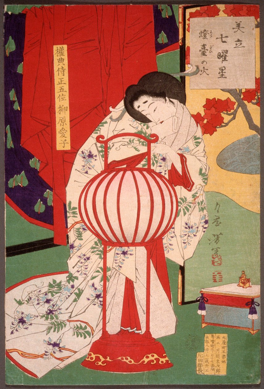 Feuer im Lampenständer von Tsukioka Yoshitoshi