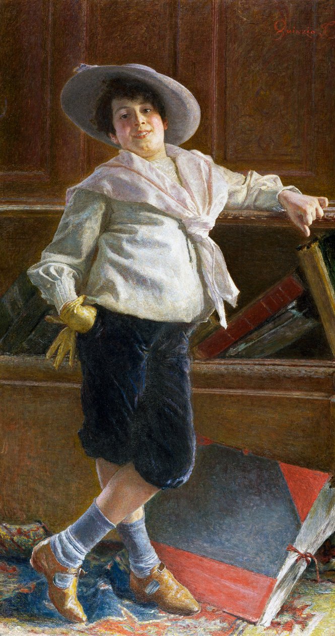 Porträt eines jungen Mannes, Gemälde von Tullio Salvatore Quinzio von Tullio Salvatore Quinzio