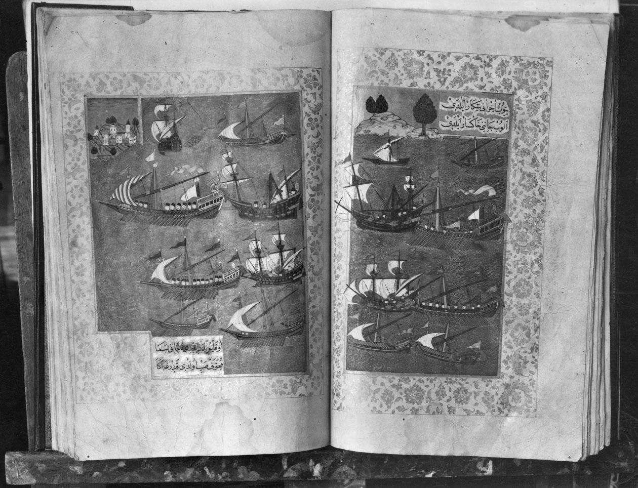 Das Suleymanname oder Leben von Suleyman, die Flotte des Sultans von Turkish School