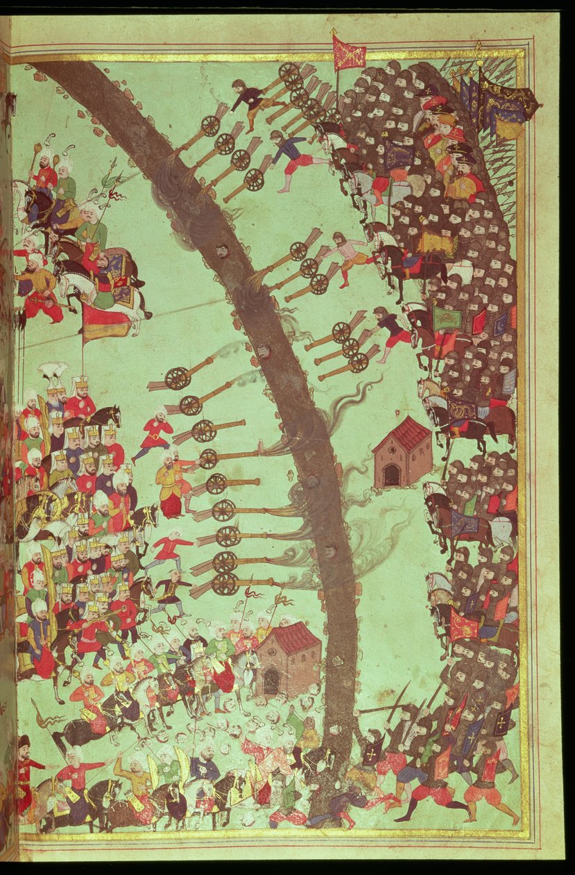 Die Eroberung von Egri, aus dem Egri Fetihnamesi von Turkish School