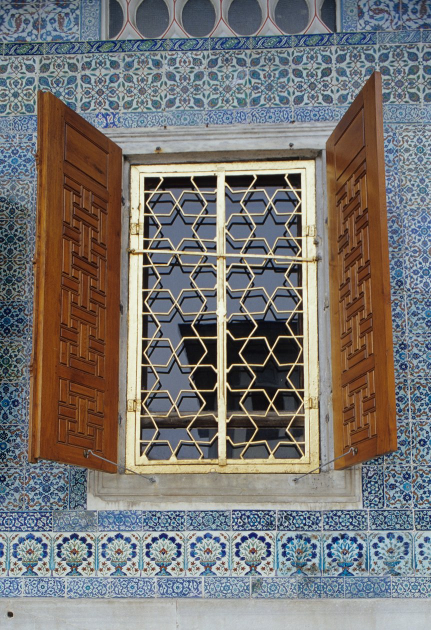Fliesenarbeiten an der Außenseite des Beschneidungsraums, erbaut 1648 von Turkish School