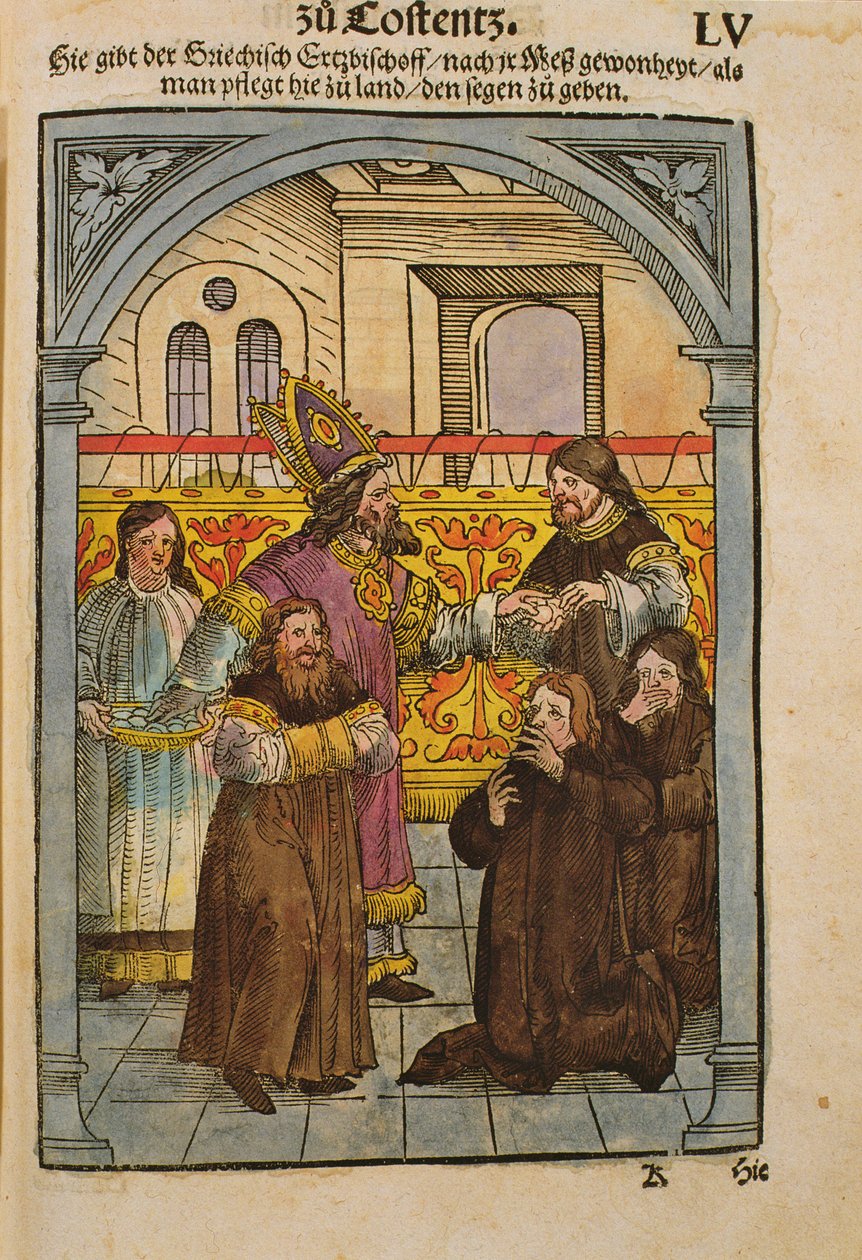 Eine Szene aus dem Konzil von Konstanz, aus 